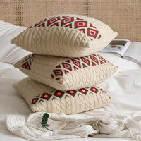 HKM-260947 Nordic Knitted Throw Pillow Case - Acrylic Upholstered Cushion Cover 45x45cm