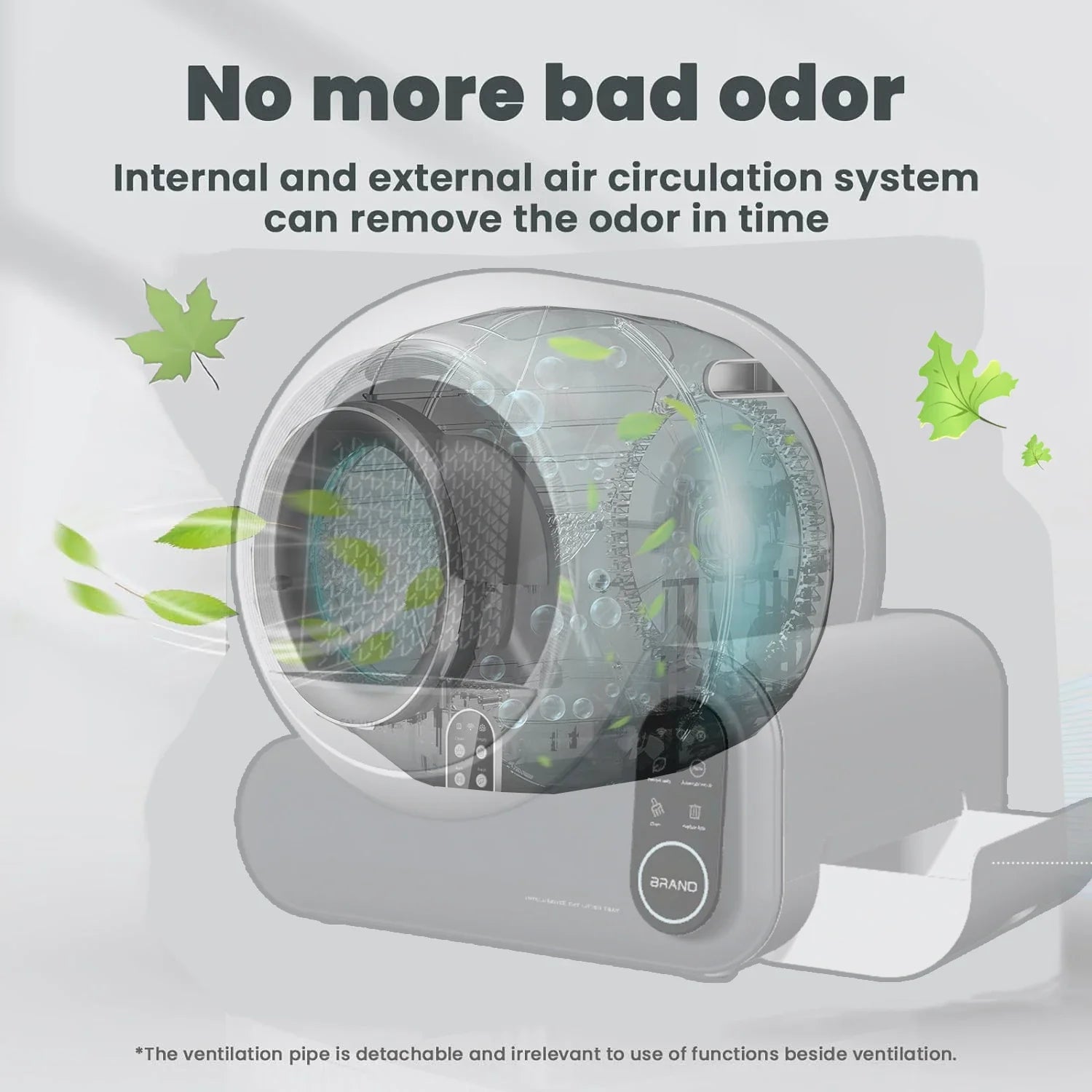 KTX-261075 Smart Odor-Free 70L Cat Litter Box with TUYA App Control and Automatic Cleaning System