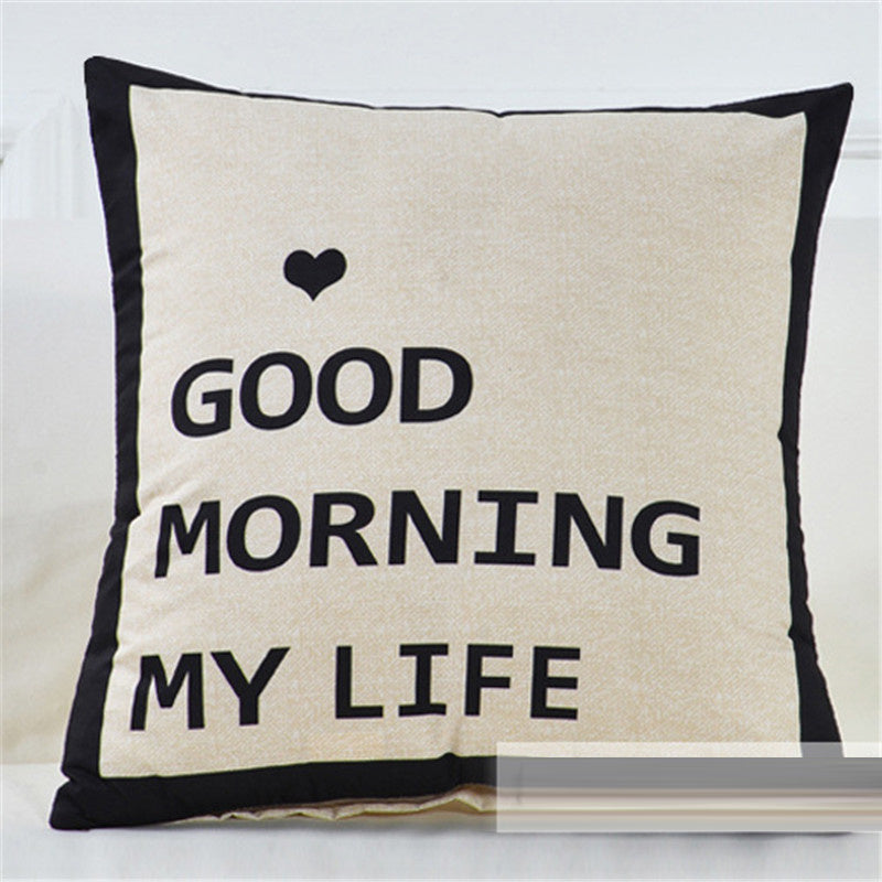 HKM-261331 Geometric Abstract Cotton-Linen Pillowcase for Home and Commercial Spaces