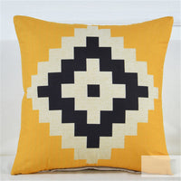 HKM-261331 Geometric Abstract Cotton-Linen Pillowcase for Home and Commercial Spaces