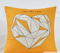 HKM-261331 Geometric Abstract Cotton-Linen Pillowcase for Home and Commercial Spaces