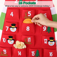 HKM-261395 Felt Christmas Tree Hanging Pendant Advent Calendar Ornaments for Festive Decoration