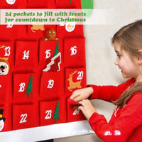 HKM-261395 Felt Christmas Tree Hanging Pendant Advent Calendar Ornaments for Festive Decoration