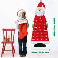 HKM-261395 Felt Christmas Tree Hanging Pendant Advent Calendar Ornaments for Festive Decoration