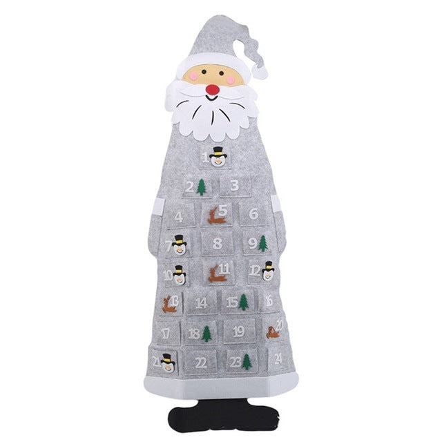 HKM-261395 Felt Christmas Tree Hanging Pendant Advent Calendar Ornaments for Festive Decoration