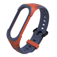 HKM-261459 Two-Tone Silicone Wristband for Xiaomi Bracelet 3/4 - Waterproof, TPU Strap & PC Buckle, Touch + Button Operation