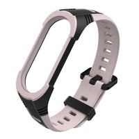 HKM-261459 Two-Tone Silicone Wristband for Xiaomi Bracelet 3/4 - Waterproof, TPU Strap & PC Buckle, Touch + Button Operation