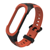 HKM-261459 Two-Tone Silicone Wristband for Xiaomi Bracelet 3/4 - Waterproof, TPU Strap & PC Buckle, Touch + Button Operation