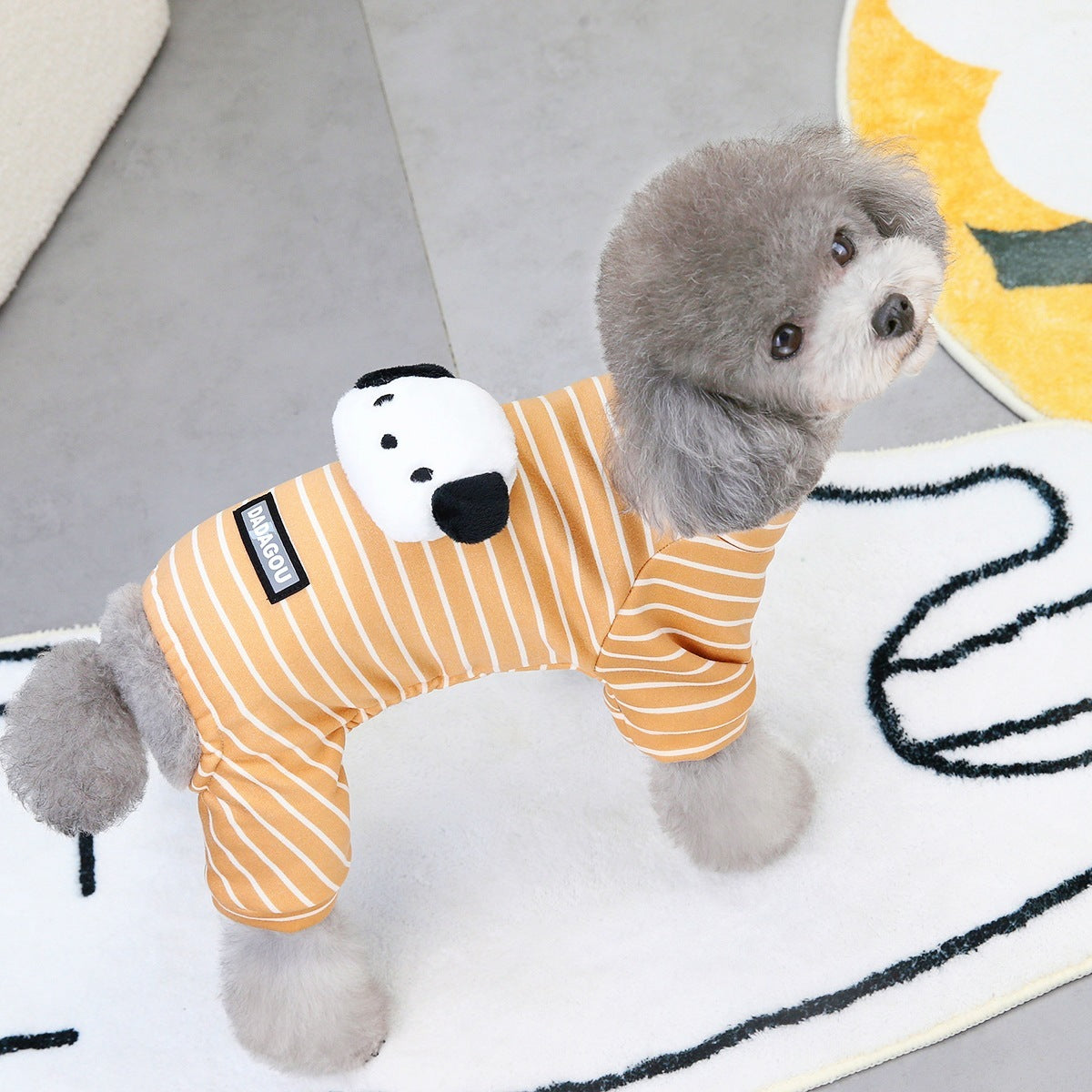 HKM-261523 Stylish Orange and Black Casual Sweater for Dogs in Various Sizes