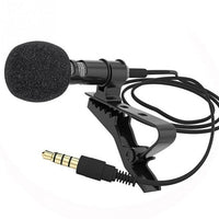 HKM-261651 Universal Portable Clip Condenser Microphone for Mobile Phones - 3.5mm Connection, High Sensitivity, Omnidirectional Design