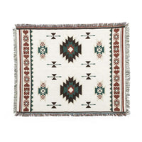 HKM-261843 Moisture-Proof Ethnic Style Picnic Mat in Beige and Red - Multiple Sizes Available