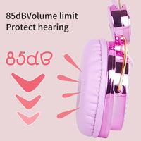 HKM-261843 Plush Hair Ball Wired Headset with Active Noise Cancellation and Microphone