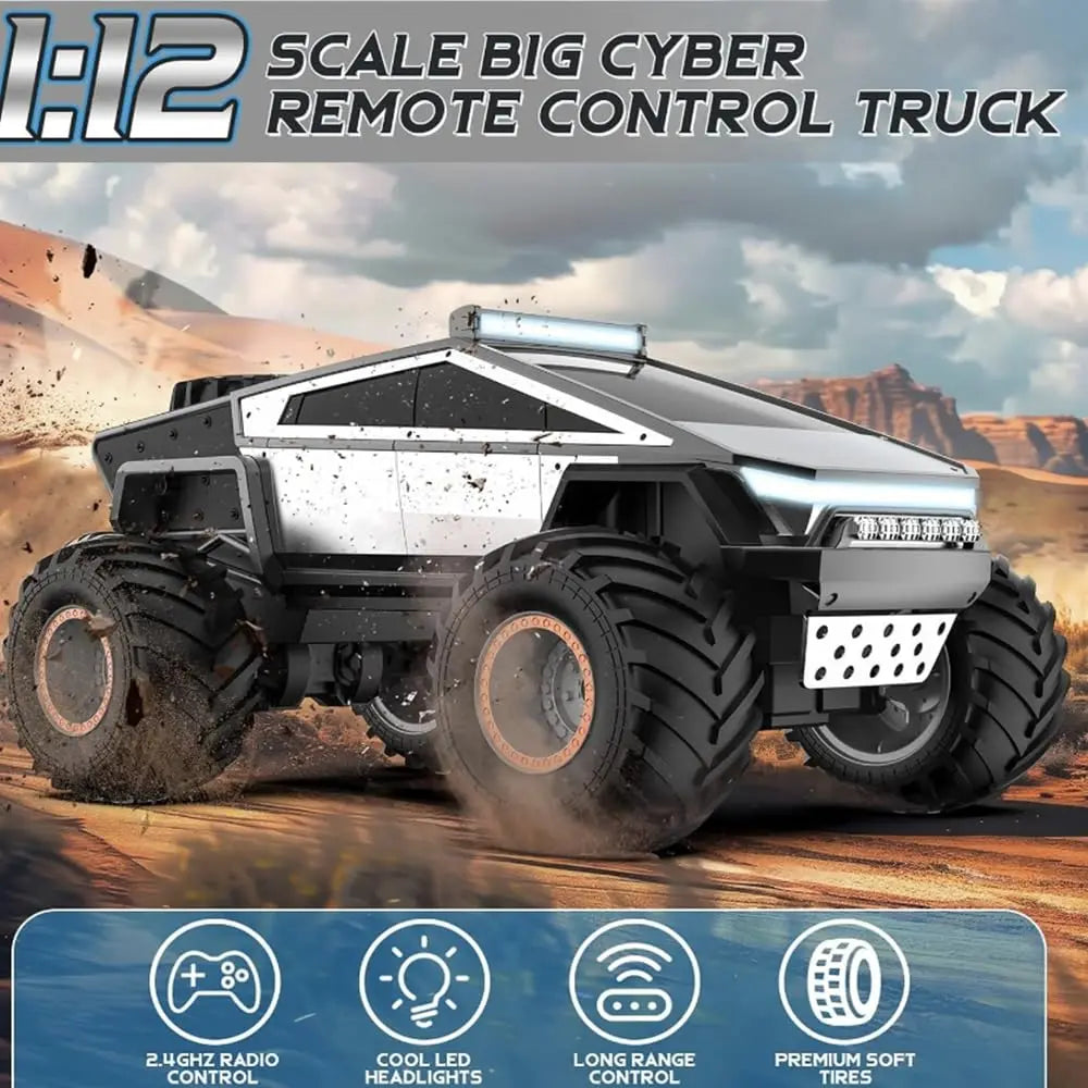 HKM-261907 1:12 High-Speed Remote Control Cyber Truck for Indoor & Outdoor Racing