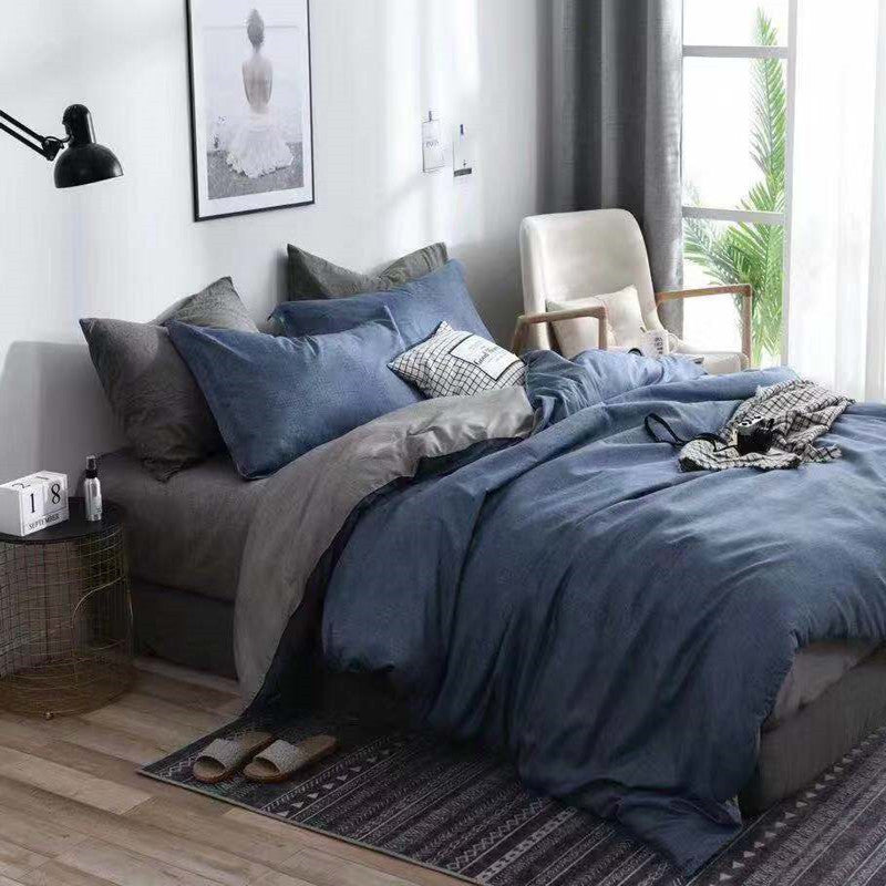HKM-262099 Textured Stone Quilt Cover Set with Pillowcases in Various Sizes