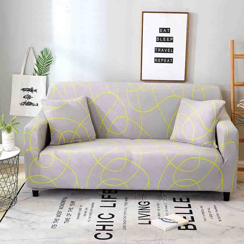 HKM-262163 Fashion Printed Polyester Sofa Cover in Modern Floral Design
