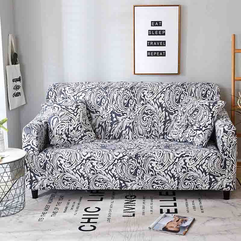 HKM-262163 Fashion Printed Polyester Sofa Cover in Modern Floral Design