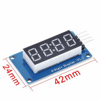 HKM-262291 4-Digit Digital Tube Display Module with Adjustable LED Brightness and Clock Accessory