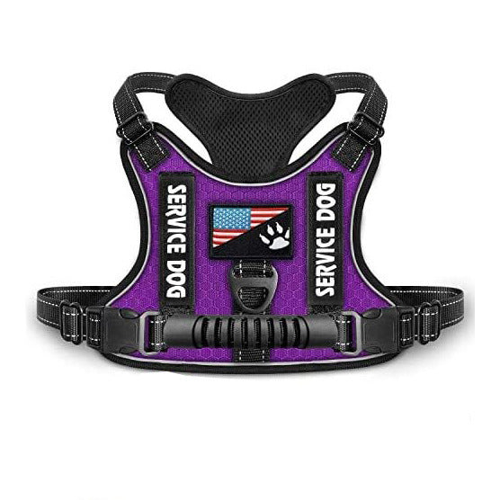 HKM-262291 Reflective Night Vision Shock Absorption Pet Harness with Traction Chest Strap for Dogs