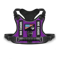 HKM-262291 Reflective Night Vision Shock Absorption Pet Harness with Traction Chest Strap for Dogs