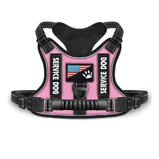 HKM-262291 Reflective Night Vision Shock Absorption Pet Harness with Traction Chest Strap for Dogs