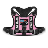HKM-262291 Reflective Night Vision Shock Absorption Pet Harness with Traction Chest Strap for Dogs