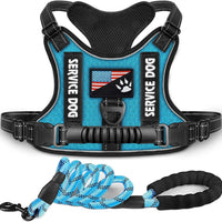 HKM-262291 Reflective Night Vision Shock Absorption Pet Harness with Traction Chest Strap for Dogs