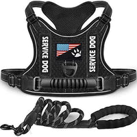 HKM-262291 Reflective Night Vision Shock Absorption Pet Harness with Traction Chest Strap for Dogs