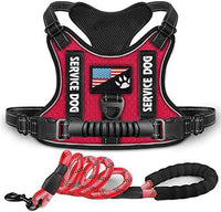 HKM-262291 Reflective Night Vision Shock Absorption Pet Harness with Traction Chest Strap for Dogs