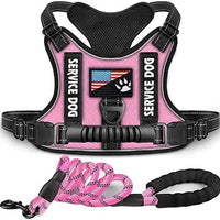 HKM-262291 Reflective Night Vision Shock Absorption Pet Harness with Traction Chest Strap for Dogs