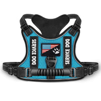 HKM-262291 Reflective Night Vision Shock Absorption Pet Harness with Traction Chest Strap for Dogs