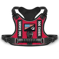 HKM-262291 Reflective Night Vision Shock Absorption Pet Harness with Traction Chest Strap for Dogs