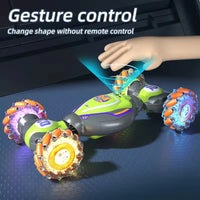 HKM-262355 1/18 Scale Electric Four-Wheel Drive Stunt Car with Lights & Music, Dual Remote Control and Gesture Sensing