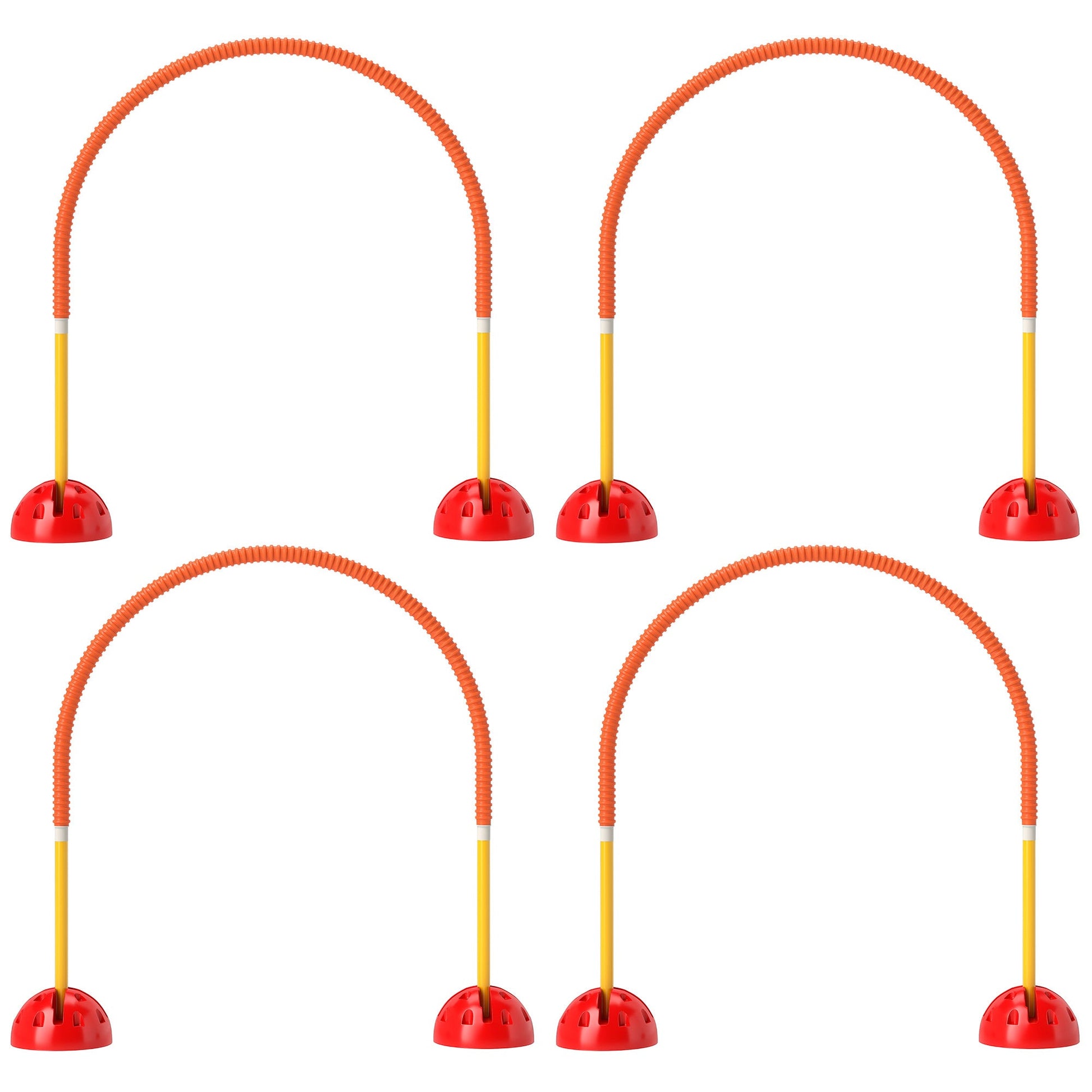 HKM-262419 4-Piece Portable Dog Agility Equipment Set with Adjustable Width Doors and Carry Bag, Easy Assembly