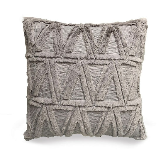 HKM-262483 Plush Solid Color 45x45cm Cushion Cover Made from High-Quality Quilted Polyester