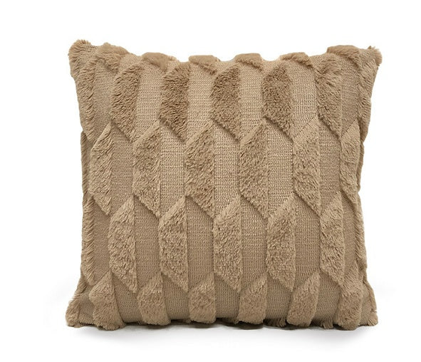 HKM-262483 Plush Solid Color 45x45cm Cushion Cover Made from High-Quality Quilted Polyester