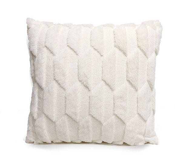 HKM-262483 Plush Solid Color 45x45cm Cushion Cover Made from High-Quality Quilted Polyester