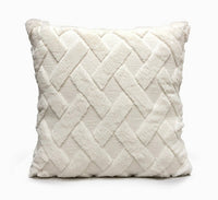 HKM-262483 Plush Solid Color 45x45cm Cushion Cover Made from High-Quality Quilted Polyester