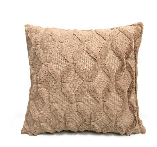 HKM-262483 Plush Solid Color 45x45cm Cushion Cover Made from High-Quality Quilted Polyester