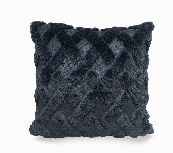 HKM-262483 Plush Solid Color 45x45cm Cushion Cover Made from High-Quality Quilted Polyester