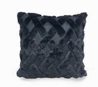 HKM-262483 Plush Solid Color 45x45cm Cushion Cover Made from High-Quality Quilted Polyester