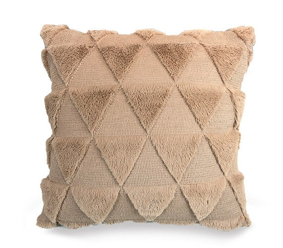 HKM-262483 Plush Solid Color 45x45cm Cushion Cover Made from High-Quality Quilted Polyester