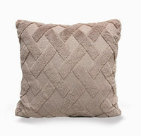 HKM-262483 Plush Solid Color 45x45cm Cushion Cover Made from High-Quality Quilted Polyester
