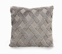 HKM-262483 Plush Solid Color 45x45cm Cushion Cover Made from High-Quality Quilted Polyester