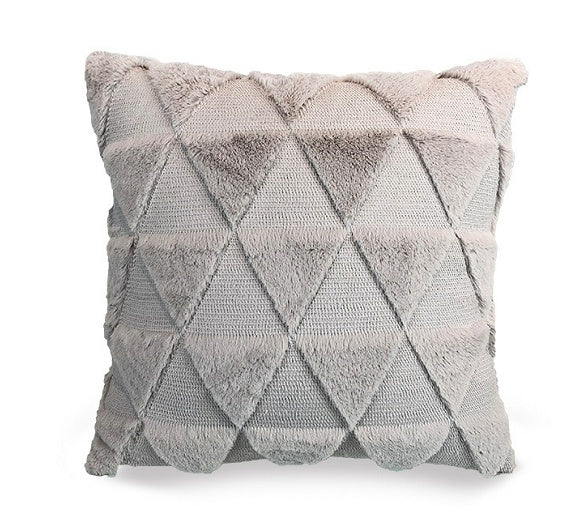 HKM-262483 Plush Solid Color 45x45cm Cushion Cover Made from High-Quality Quilted Polyester