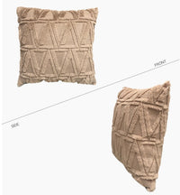HKM-262483 Plush Solid Color 45x45cm Cushion Cover Made from High-Quality Quilted Polyester
