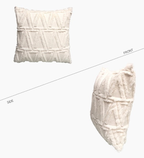 HKM-262483 Plush Solid Color 45x45cm Cushion Cover Made from High-Quality Quilted Polyester