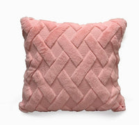 HKM-262483 Plush Solid Color 45x45cm Cushion Cover Made from High-Quality Quilted Polyester