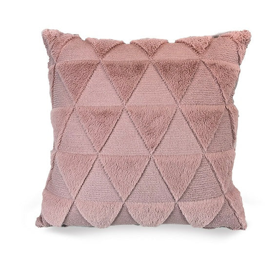 HKM-262483 Plush Solid Color 45x45cm Cushion Cover Made from High-Quality Quilted Polyester