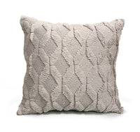 HKM-262483 Plush Solid Color 45x45cm Cushion Cover Made from High-Quality Quilted Polyester