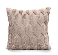 HKM-262483 Plush Solid Color 45x45cm Cushion Cover Made from High-Quality Quilted Polyester